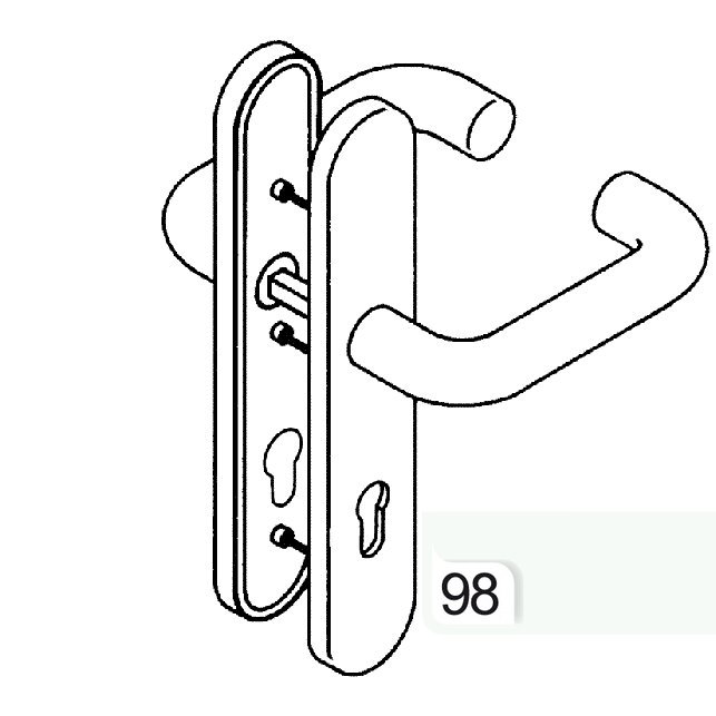 HEWI 111R01.270 PZ Zimmergarnitur 111.23R / 235.23R (98) signalweiß